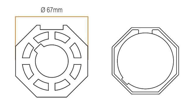 adaptador eje 70 ojiva motor toldo