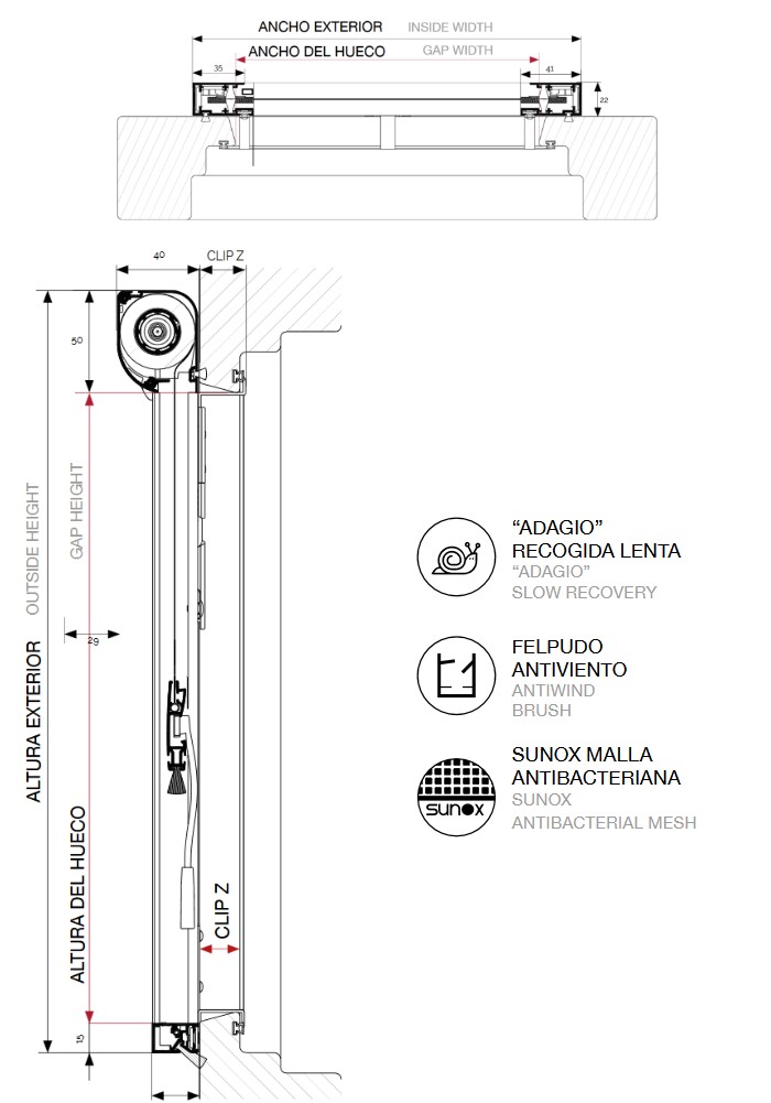 La mosquitera enrollable sin tornillos