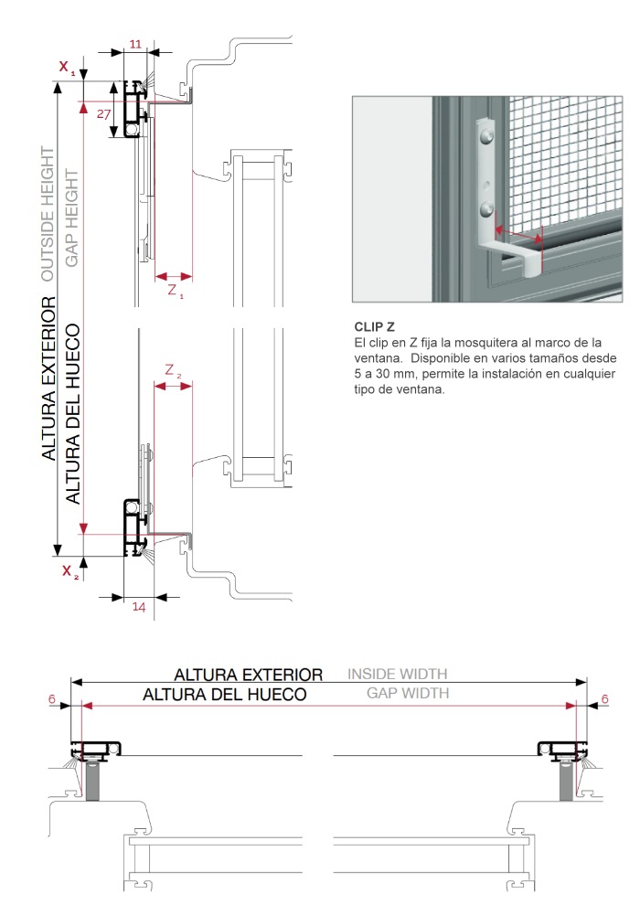 Mosquitera Fija sin Tornillos