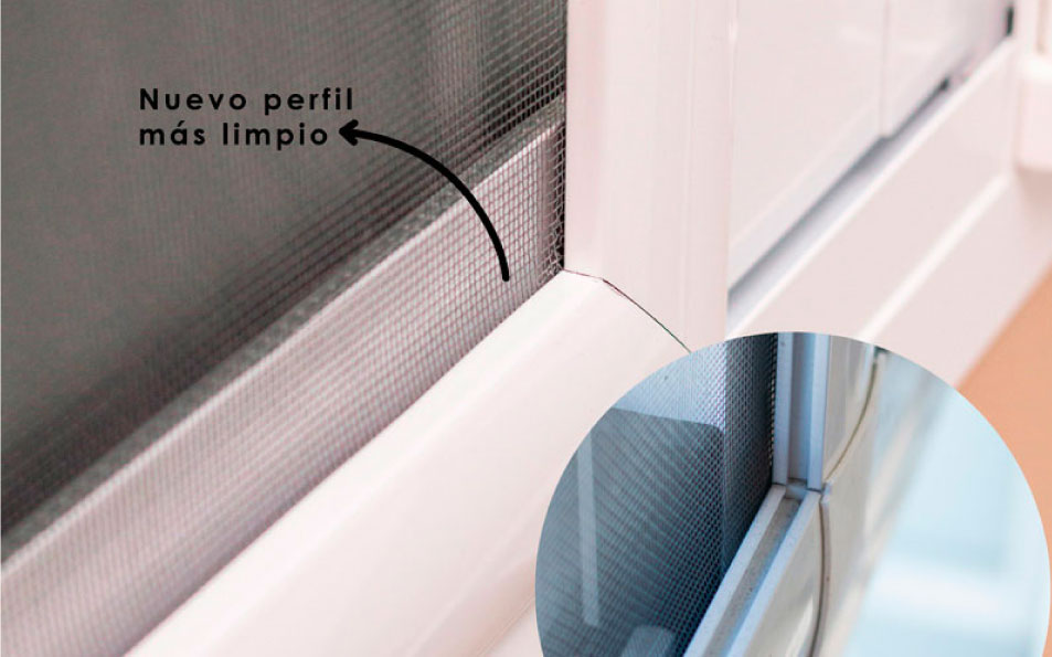 Perfil mosquitera corredera premium
