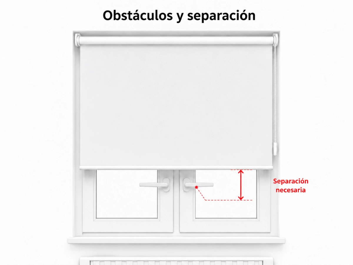 Elementos que pueden obstaculizar la bajada del estor