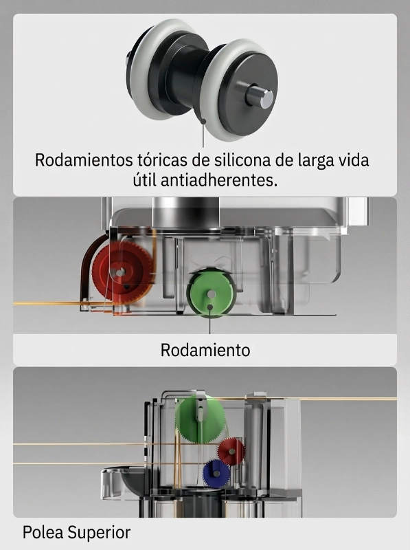Mecanismo de rodamiento y poleas Royal Plus 22
