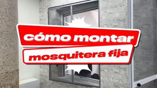 Montar mosquitera fija con travesaño