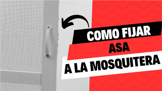 Cómo fijar el asa a la mosquitera corredera