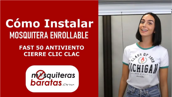 Cómo instalar mosquitera enrollable antiviento cierre clic-clac