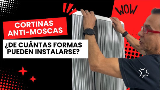 ¿Cuántas formas hay de instalar una cortina antimoscas?