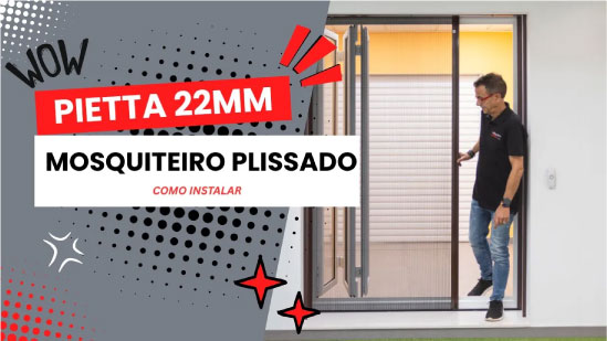 Como instalar uma tela mosquiteira plissada Pietta 22mm?