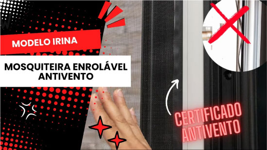 Descubra a rede mosquiteira enrolada à prova de vento certificada Irina