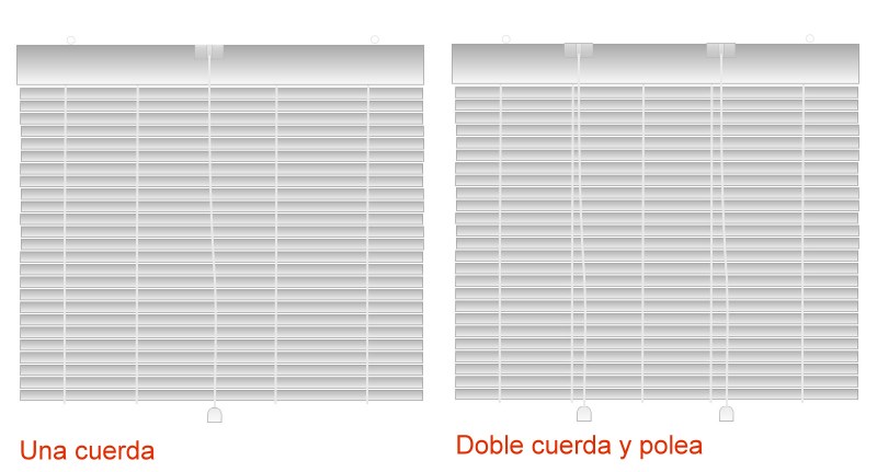 Persiana Alicantina con doble cuerda y polea
