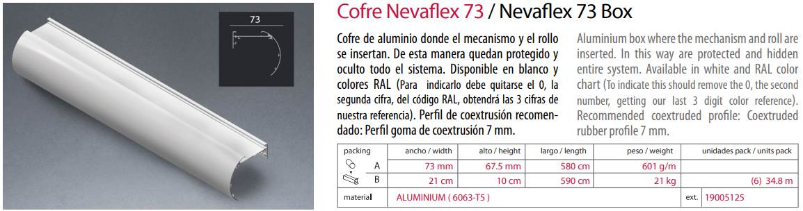 Estores Noche y Día para Ventanas Cajón 90º Aluminio 73mm