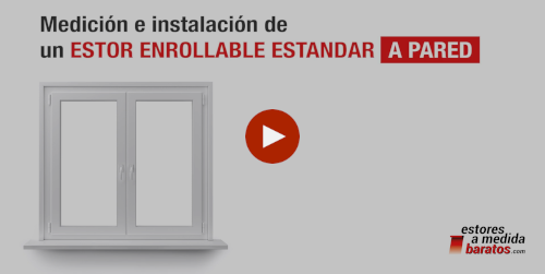 Instalación y medición de estor enrollable