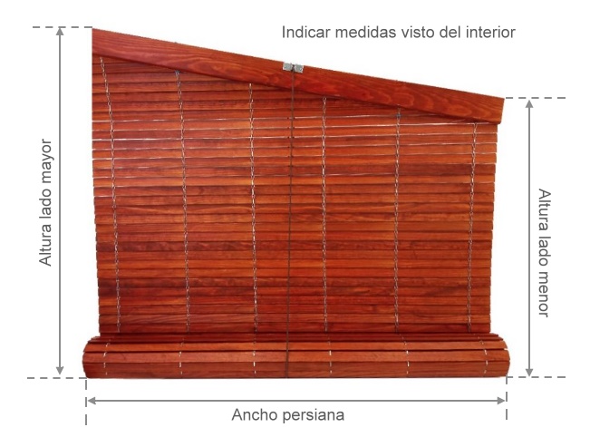 Persiana enrollable de madera para exterior Alicantina