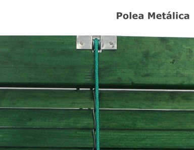 Persiana alicantina de madera verde a medida