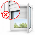 Mosquiteras fijas para ventanas con la persiana pegada